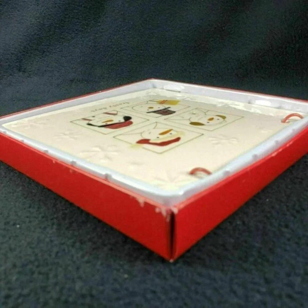 Hallmark Frosty Days Snowman Winter Ceramic Tile Wall Hanging Plaque Snowmen‎